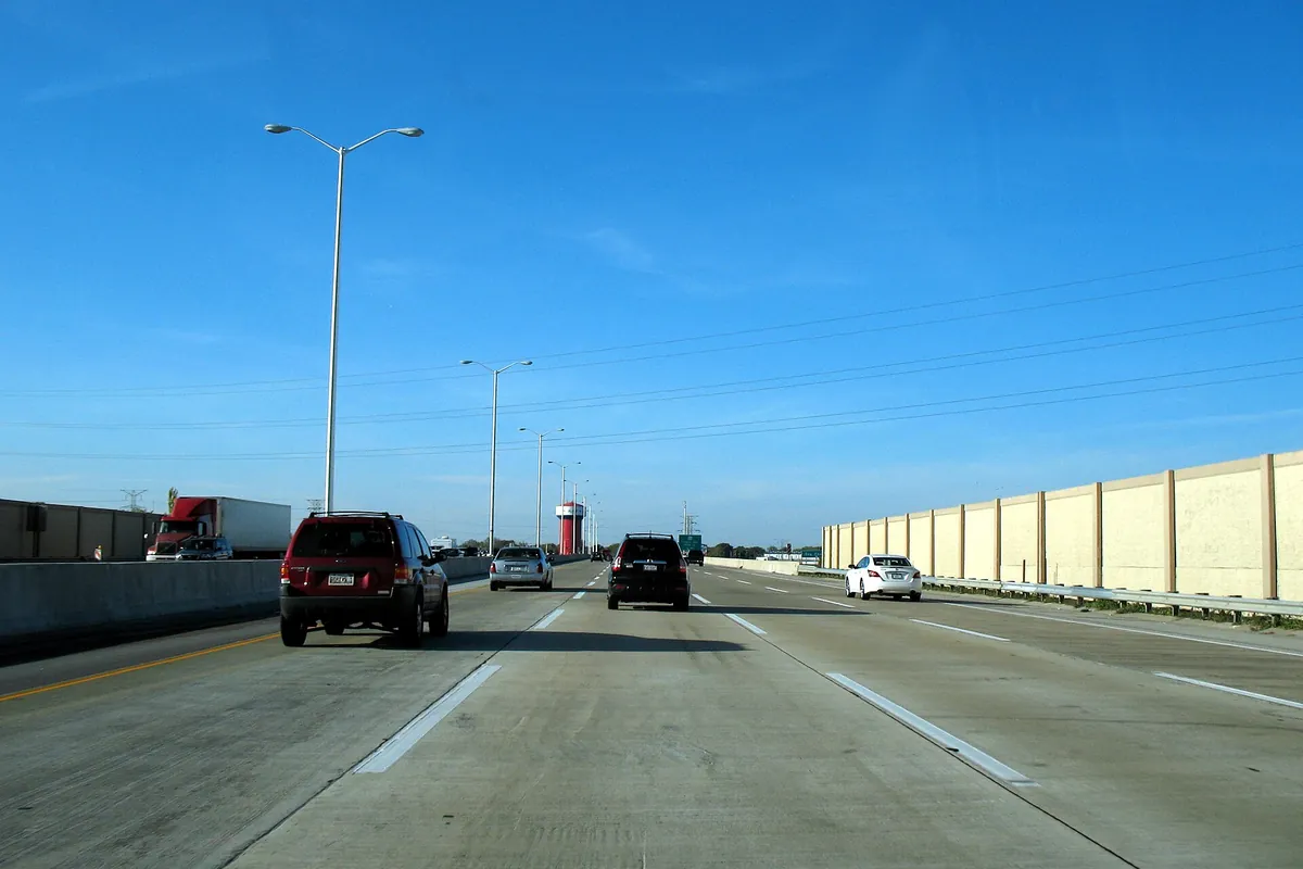 Traffic on the Tri-State Tollway through Alsip, Illinois