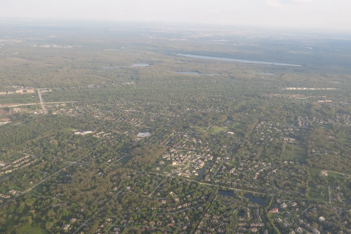 Aerial view of Burr Ridge, Illinois