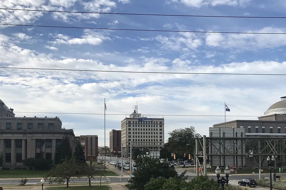 Downtown Gary, Indiana, from the South Shore Line station