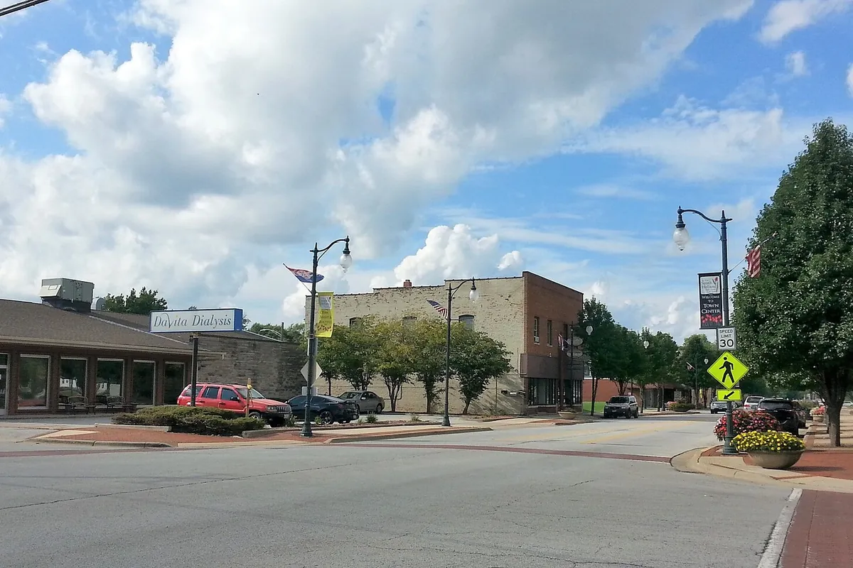 Town center in South Holland, Illinois